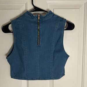 Guess Women’s Denim Crop Top Sz Small (0283)
